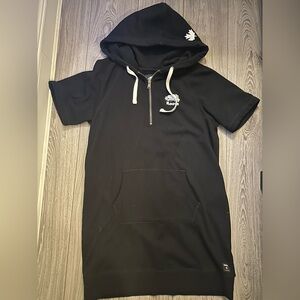 Roots Black Hooded Tunic/Sweatshirt Dress